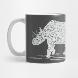 Rhino Ink Art - detailed animal design - endangered species Mug